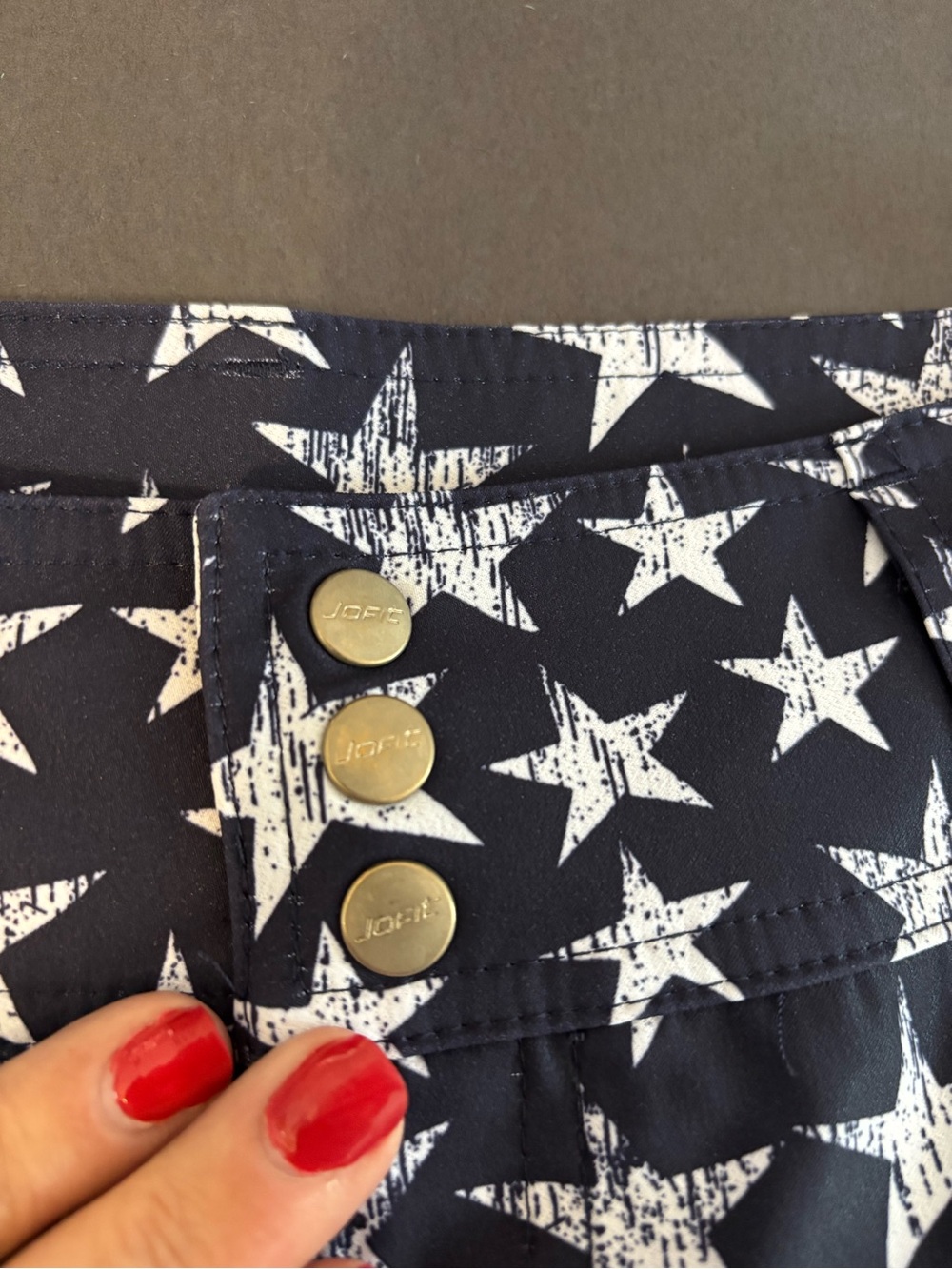 Jofit Dark Navy Mini Skirt with White Star Print - Picture 12 of 12
